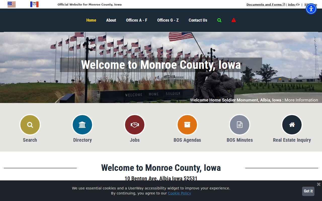Monroe County criminal history records and official courthouse website