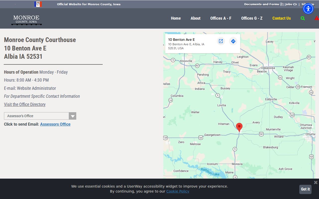Monroe County criminal records and public office contacts