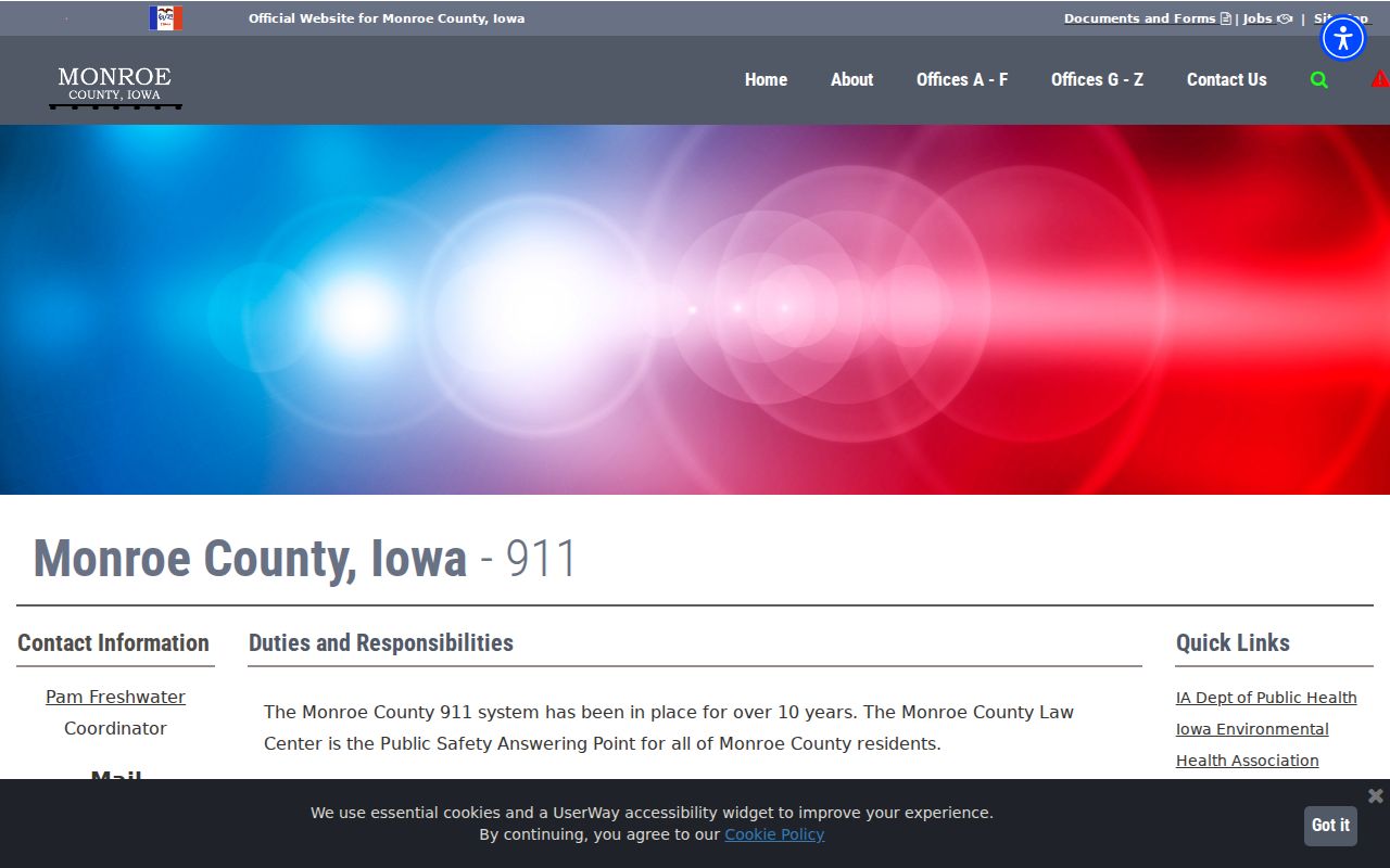 Monroe County arrest history 911 dispatch information